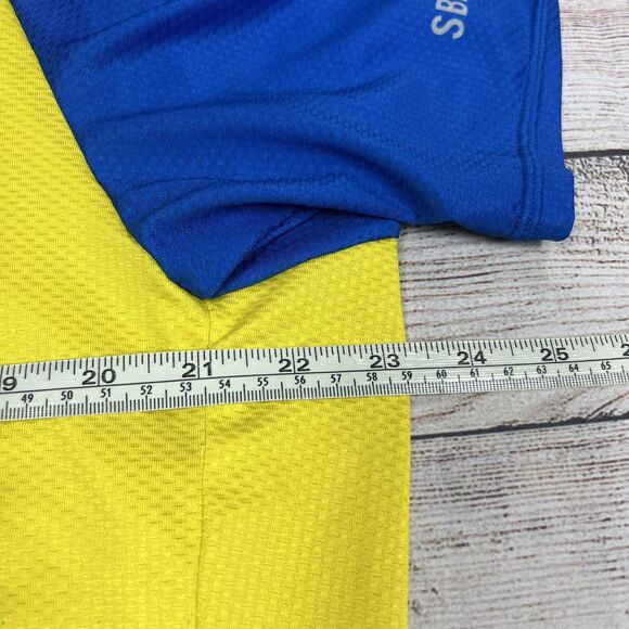 Santa Barbara Newcomers Club Mens Yellow Blue Cycling Jersey Outdoor Size XL - Picture 8 of 9